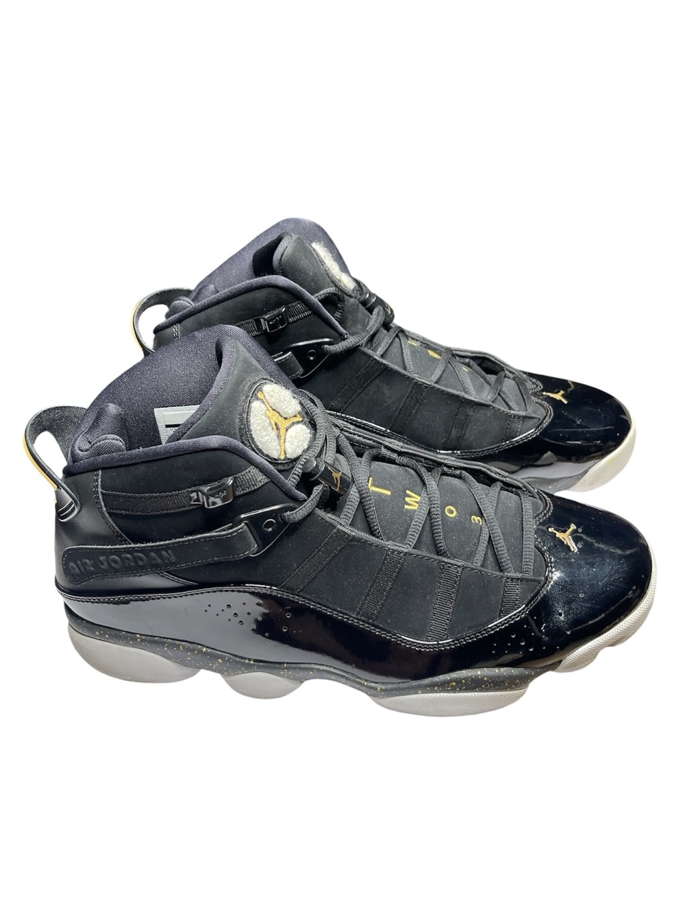 Nike Air Jordan Retro Black & Gold Basketball Shoes – Size 13